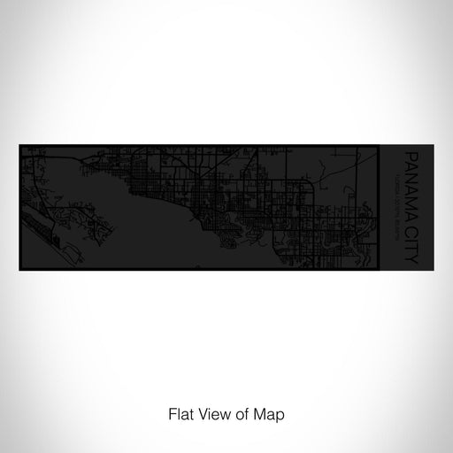 Rendered View of Panama City Florida Map on 10oz Stainless Steel Insulated Cup in Matte Black with Sliding Lid