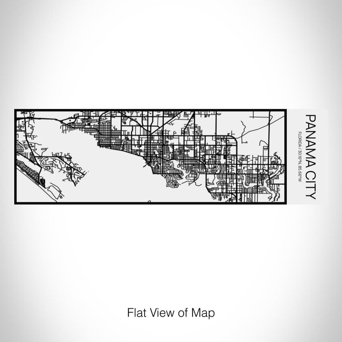 Rendered View of Panama City Florida Map on 10oz Stainless Steel Insulated Cup in Matte White with Sliding Lid