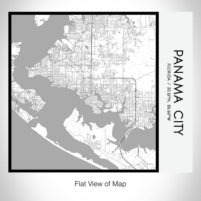 Rendered View of Panama City Florida Map on 17oz Stainless Steel Insulated Tumbler in Classic Map Style