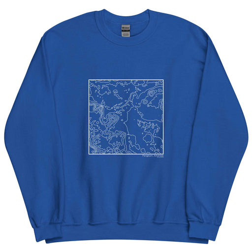 Pangburn Arkansas Topographic  Map Unisex Crewneck Sweater with City inscription in Royal Blue