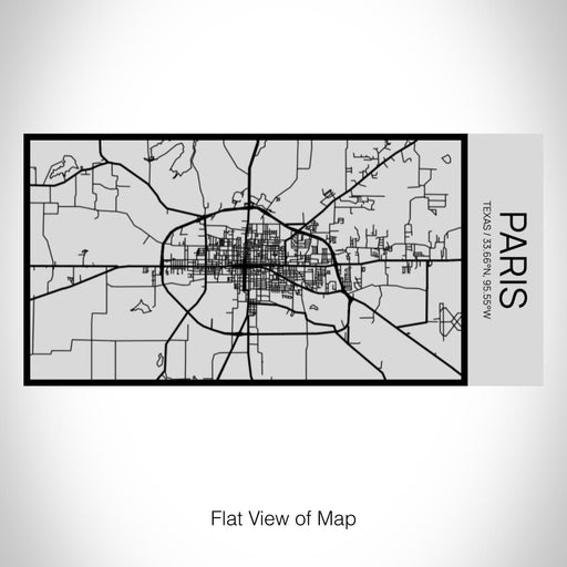 Rendered View of Paris Texas Map on 17oz Stainless Steel Insulated Cola Bottle in Stainless