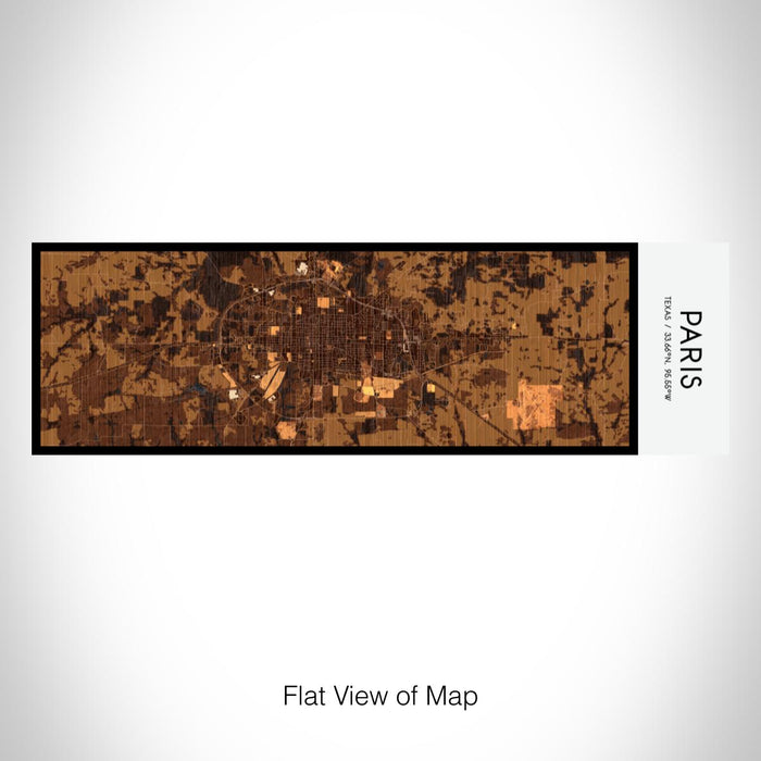 Rendered View of Paris Texas Map on 10oz Stainless Steel Insulated Cup in Ember with Sliding Lid