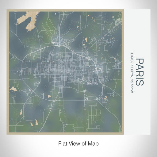 Rendered View of Paris Texas Map on 17oz Stainless Steel Insulated Tumbler in Afternoon Map Style