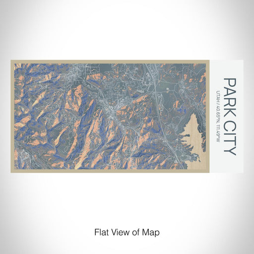 Rendered View of Park City Utah Map on 17oz Stainless Steel Insulated Bottle with printed afternoon style map