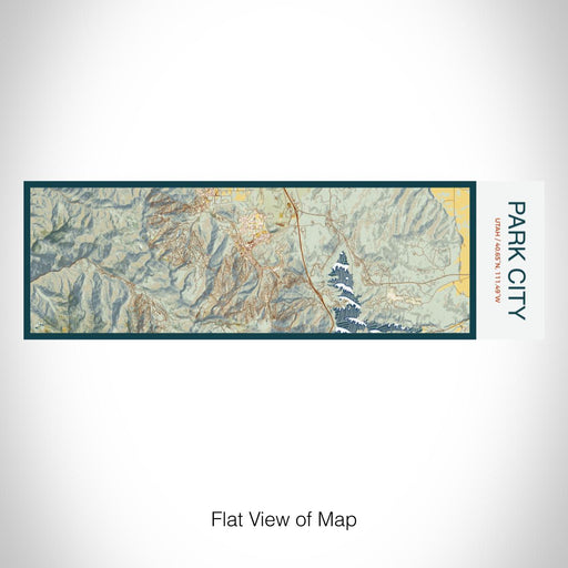 Rendered View of Park City Utah Map on 10oz Stainless Steel Insulated Cup in Woodblock with Sliding Lid