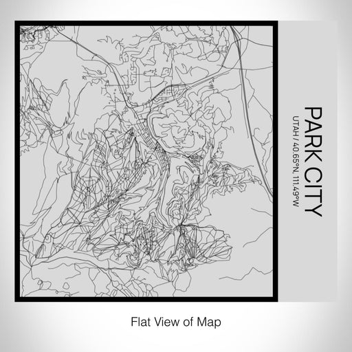 Rendered View of Park City Utah Map on 17oz Stainless Steel Insulated Tumbler in Tactile Lines with Succulent in Background