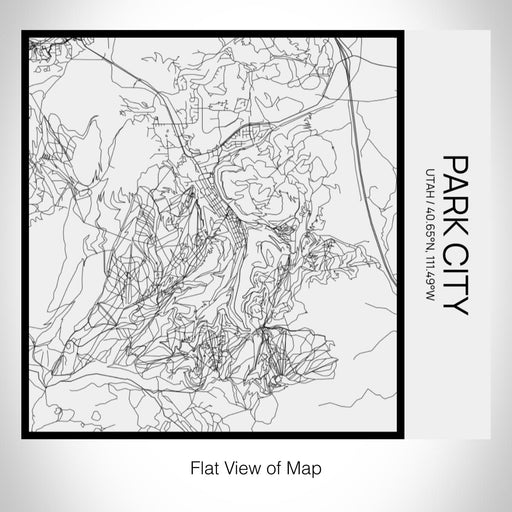 Rendered View of Park City Utah Map on 17oz Stainless Steel Insulated Tumbler in Matte White with Tactile Lines