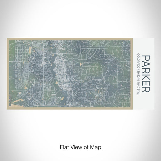 Rendered View of Parker Colorado Map on 17oz Stainless Steel Insulated Bottle with printed afternoon style map
