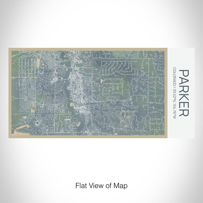 Rendered View of Parker Colorado Map on 17oz Stainless Steel Insulated Bottle with printed afternoon style map