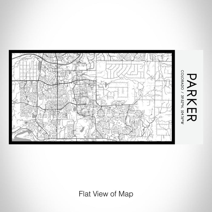 Rendered View of Parker Colorado Map on 17oz Stainless Steel Insulated Bottle with printed classic style map