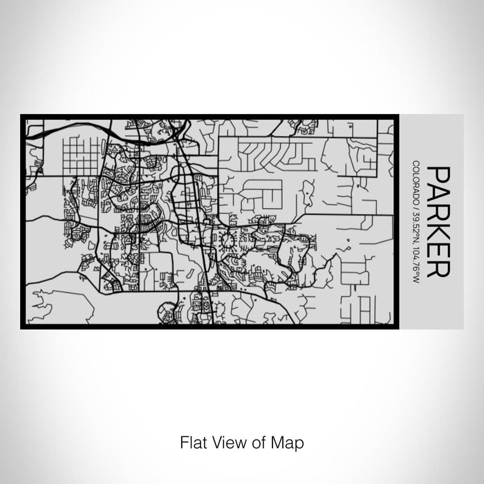 Rendered View of Parker Colorado Map on 17oz Stainless Steel Insulated Cola Bottle in Stainless