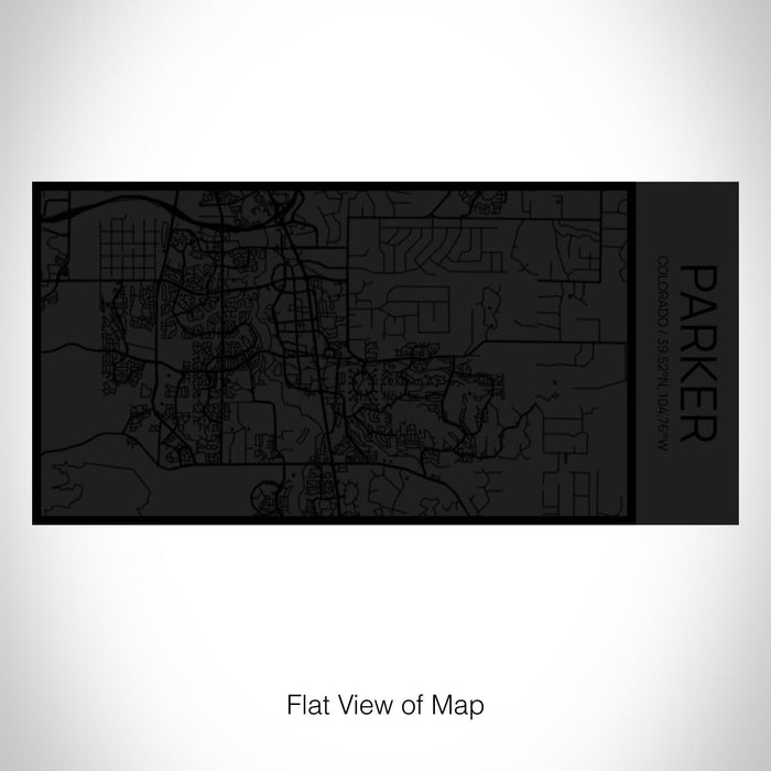 Rendered View of Parker Colorado Map on 17oz Stainless Steel Insulated Cola Bottle in Stainless in Matte Black