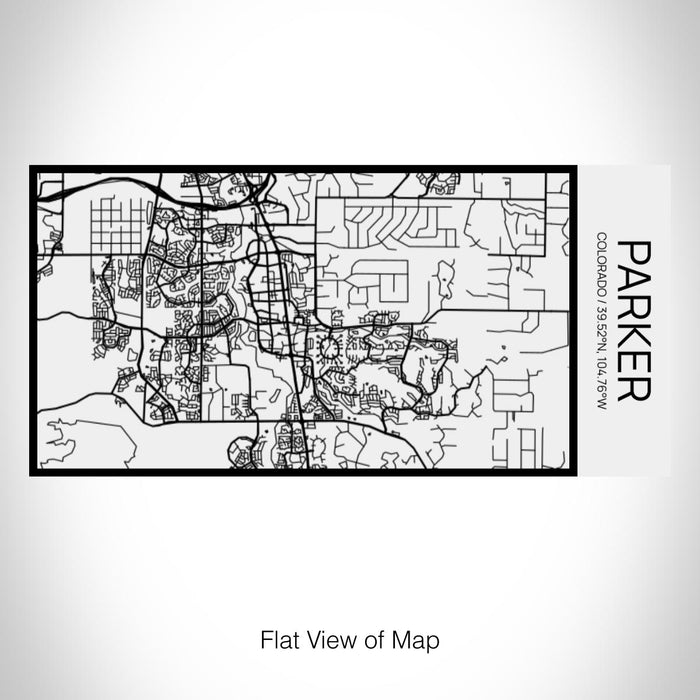 Rendered View of Parker Colorado Map on 17oz Stainless Steel Insulated Cola Bottle in Stainless in Matte White