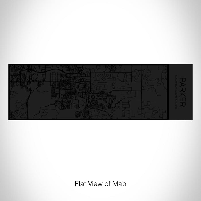 Rendered View of Parker Colorado Map on 10oz Stainless Steel Insulated Cup in Matte Black with Sliding Lid