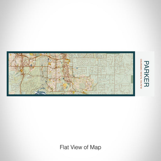 Rendered View of Parker Colorado Map on 10oz Stainless Steel Insulated Cup in Woodblock with Sliding Lid