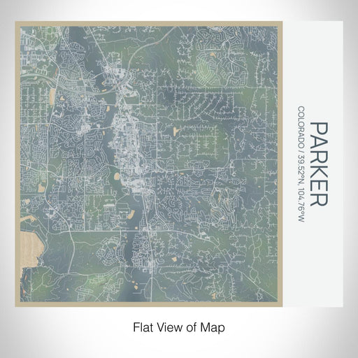 Rendered View of Parker Colorado Map on 17oz Stainless Steel Insulated Tumbler in Afternoon Map Style
