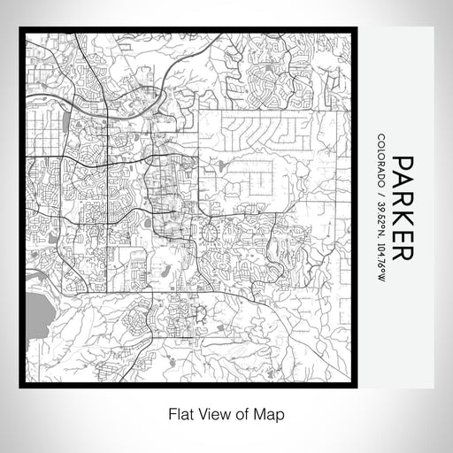 Rendered View of Parker Colorado Map on 17oz Stainless Steel Insulated Tumbler in Classic Map Style