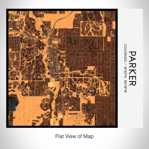 Rendered View of Parker Colorado Map on 17oz Stainless Steel Insulated Tumbler in Ember Map Style