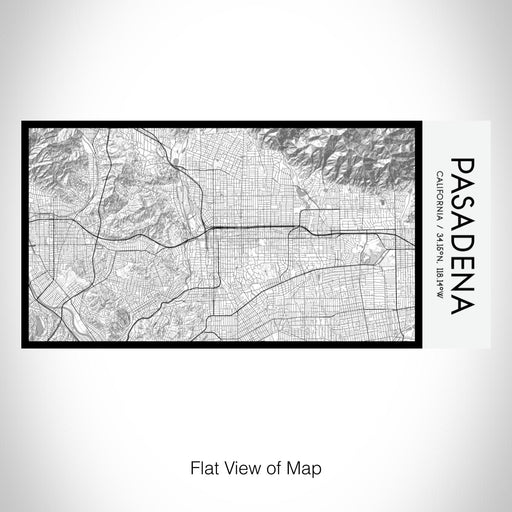 Rendered View of Pasadena California Map on 17oz Stainless Steel Insulated Bottle with printed classic style map