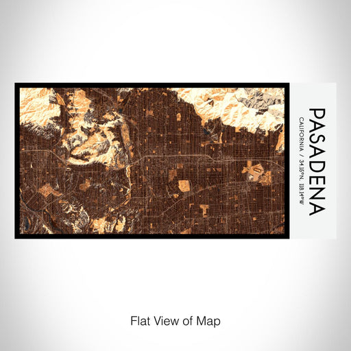 Rendered View of Pasadena California Map on 17oz Stainless Steel Insulated Bottle with printed ember style map