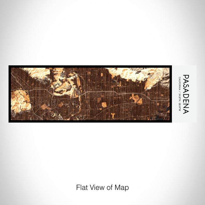 Rendered View of Pasadena California Map on 10oz Stainless Steel Insulated Cup in Ember with Sliding Lid