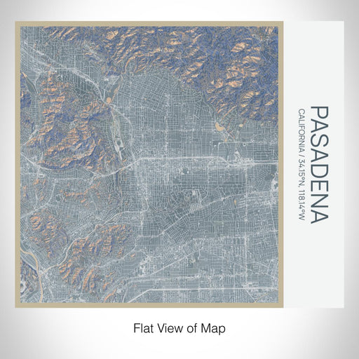 Rendered View of Pasadena California Map on 17oz Stainless Steel Insulated Tumbler in Afternoon Map Style