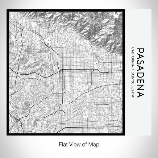 Rendered View of Pasadena California Map on 17oz Stainless Steel Insulated Tumbler in Classic Map Style