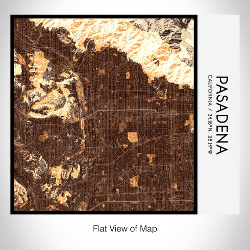 Rendered View of Pasadena California Map on 17oz Stainless Steel Insulated Tumbler in Ember Map Style