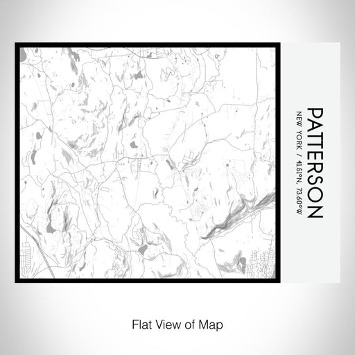 Rendered View of Patterson New York Map on 20oz Stainless Steel Insulated Bottle with Bamboo Top with printed classic style map