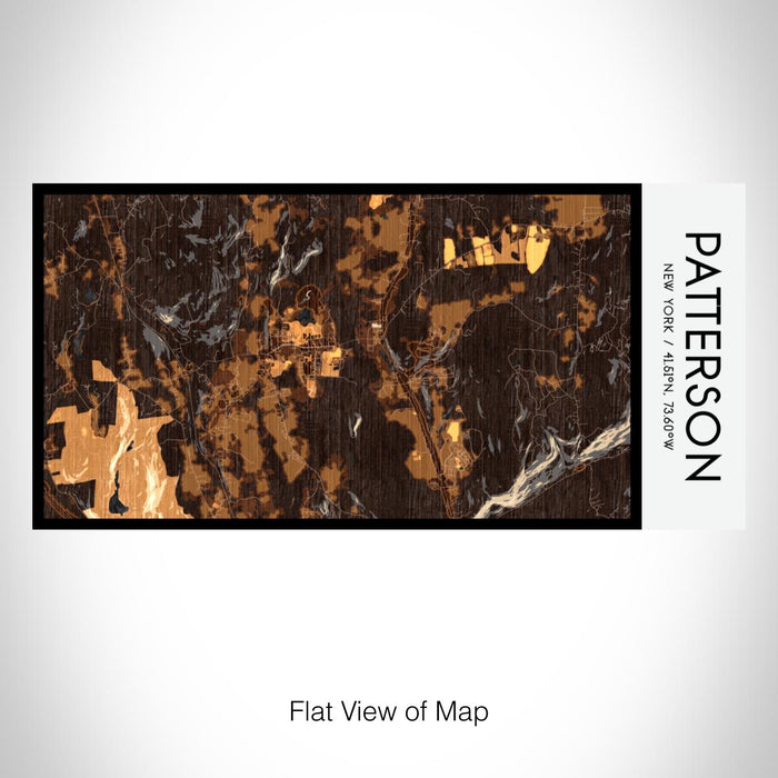 Rendered View of Patterson New York Map on 17oz Stainless Steel Insulated Bottle with printed ember style map