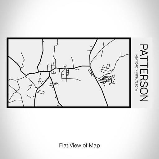 Rendered View of Patterson New York Map on 17oz Stainless Steel Insulated Cola Bottle in Stainless in Matte White
