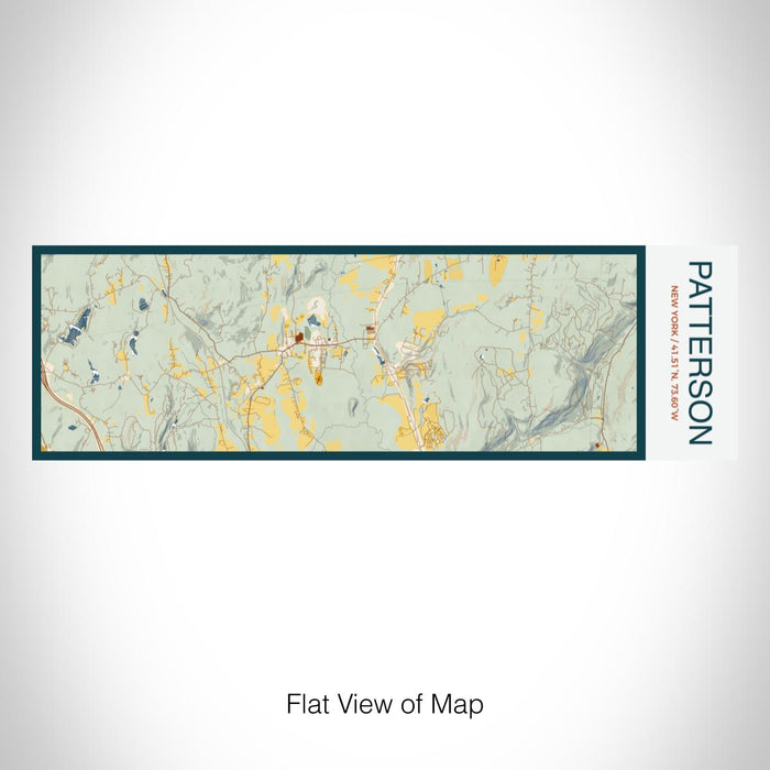 Rendered View of Patterson New York Map on 10oz Stainless Steel Insulated Cup in Woodblock with Sliding Lid
