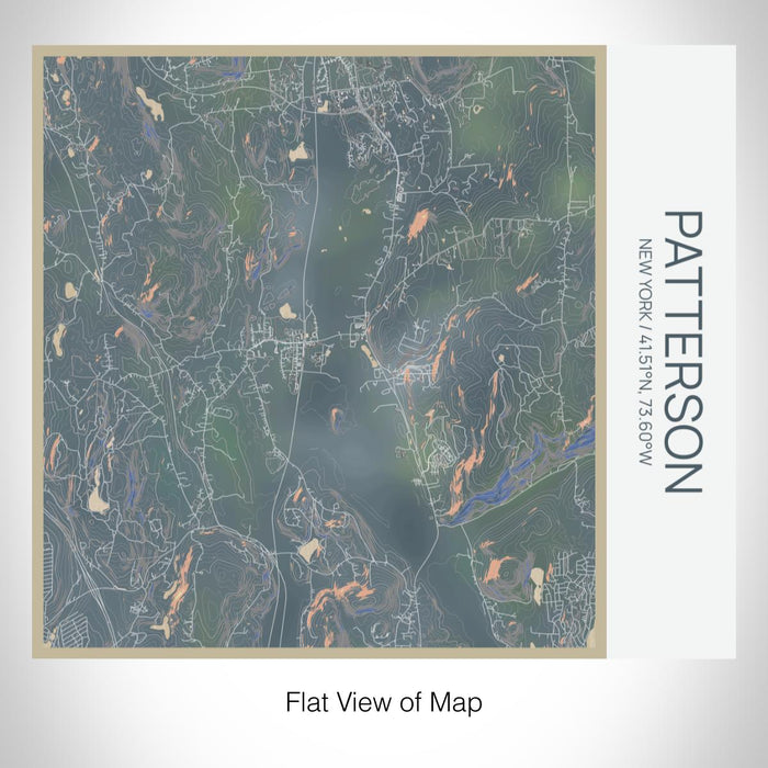 Rendered View of Patterson New York Map on 17oz Stainless Steel Insulated Tumbler in Afternoon Map Style