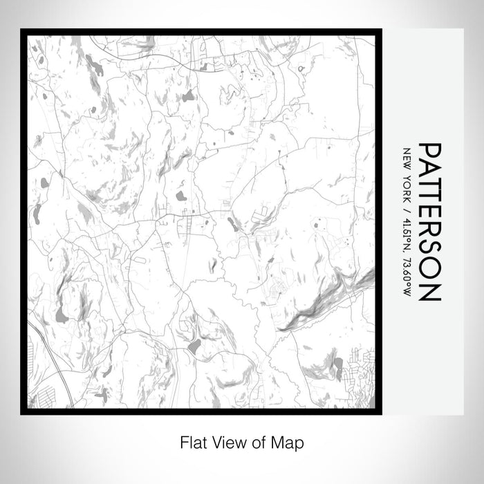 Rendered View of Patterson New York Map on 17oz Stainless Steel Insulated Tumbler in Classic Map Style