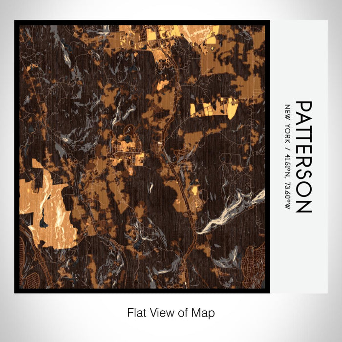 Rendered View of Patterson New York Map on 17oz Stainless Steel Insulated Tumbler in Ember Map Style