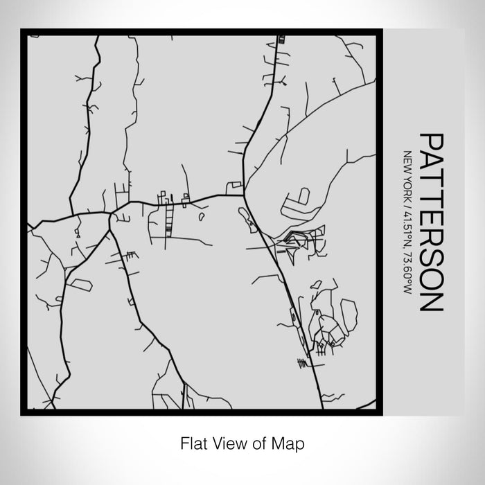 Rendered View of Patterson New York Map on 17oz Stainless Steel Insulated Tumbler in Tactile Lines with Succulent in Background