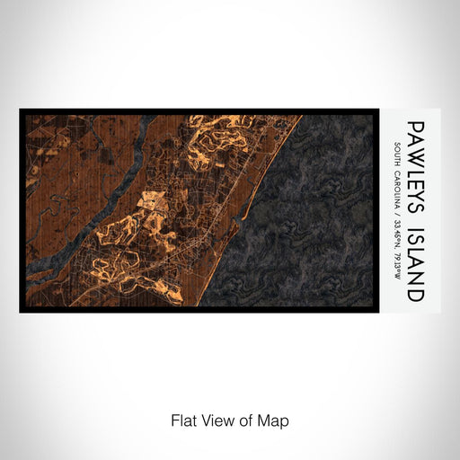 Rendered View of Pawleys Island South Carolina Map on 17oz Stainless Steel Insulated Bottle with printed ember style map