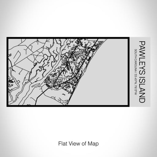 Rendered View of Pawleys Island South Carolina Map on 17oz Stainless Steel Insulated Cola Bottle in Stainless