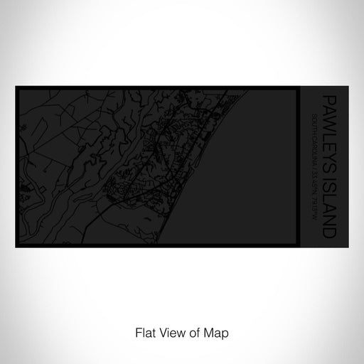 Rendered View of Pawleys Island South Carolina Map on 17oz Stainless Steel Insulated Cola Bottle in Stainless in Matte Black