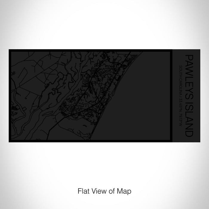 Rendered View of Pawleys Island South Carolina Map on 17oz Stainless Steel Insulated Cola Bottle in Stainless in Matte Black