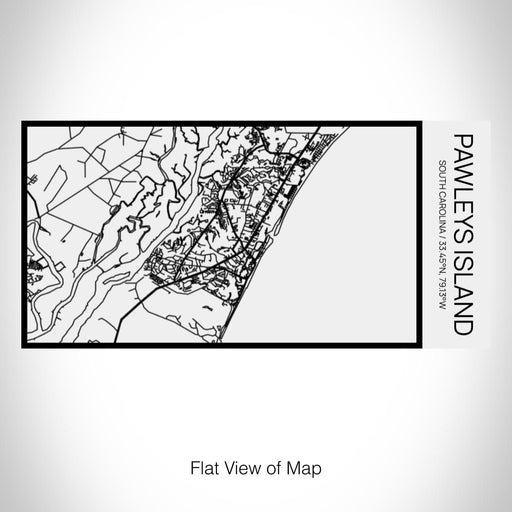 Rendered View of Pawleys Island South Carolina Map on 17oz Stainless Steel Insulated Cola Bottle in Stainless in Matte White