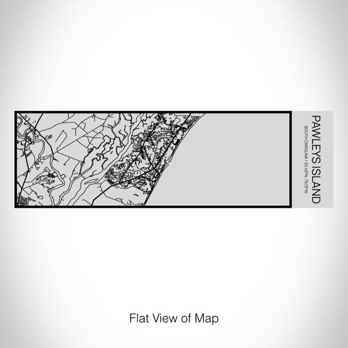 Rendered View of Pawleys Island South Carolina Map on 10oz Stainless Steel Insulated Cup with Sipping Lid