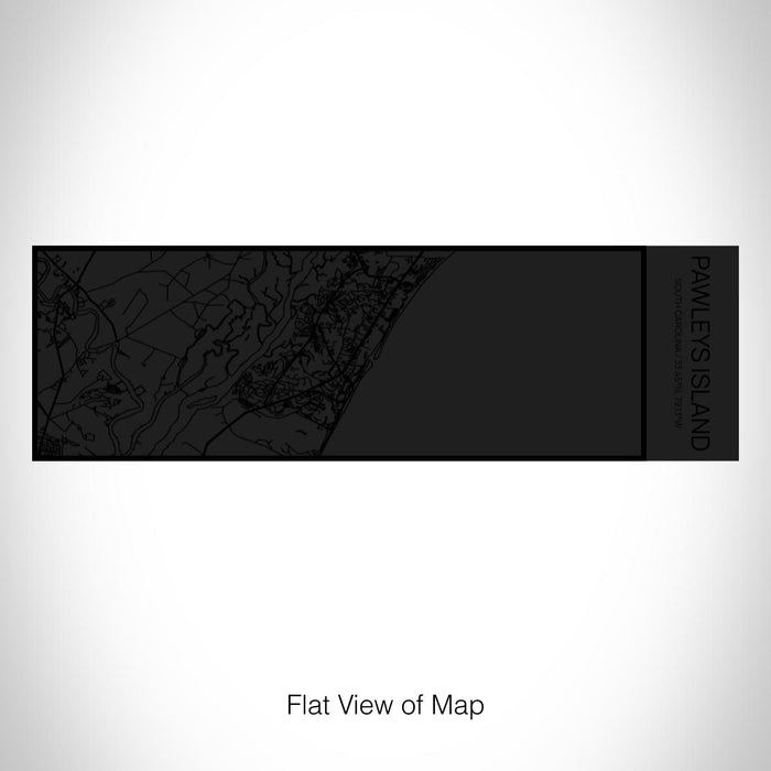 Rendered View of Pawleys Island South Carolina Map on 10oz Stainless Steel Insulated Cup in Matte Black with Sliding Lid