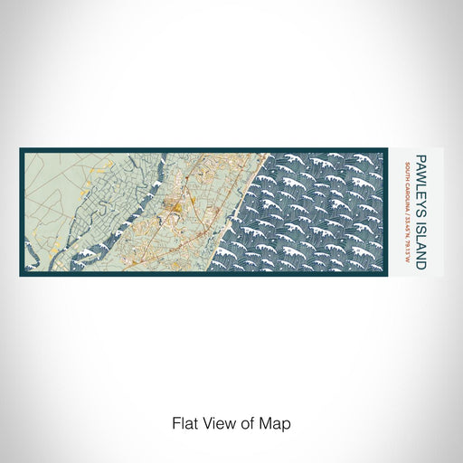 Rendered View of Pawleys Island South Carolina Map on 10oz Stainless Steel Insulated Cup in Woodblock with Sliding Lid