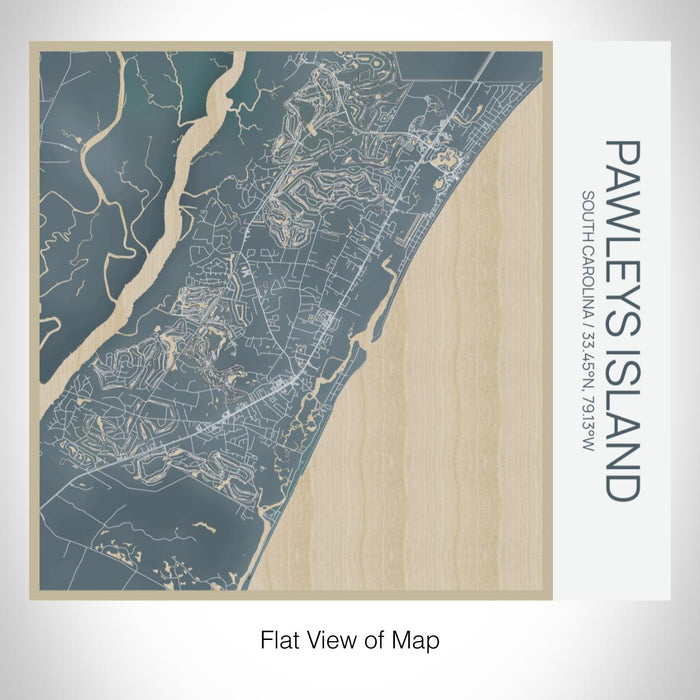 Rendered View of Pawleys Island South Carolina Map on 17oz Stainless Steel Insulated Tumbler in Afternoon Map Style