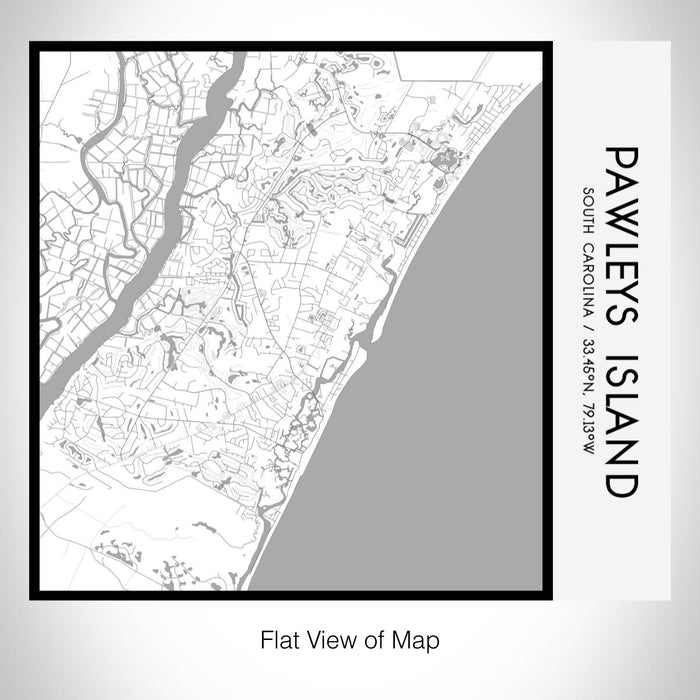 Rendered View of Pawleys Island South Carolina Map on 17oz Stainless Steel Insulated Tumbler in Classic Map Style