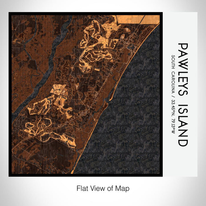 Rendered View of Pawleys Island South Carolina Map on 17oz Stainless Steel Insulated Tumbler in Ember Map Style