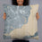 Person holding 22x22 Custom Pensacola Florida Map Throw Pillow in Afternoon