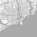 Pensacola Florida Map Print in Classic Style Zoomed In Close Up Showing Details