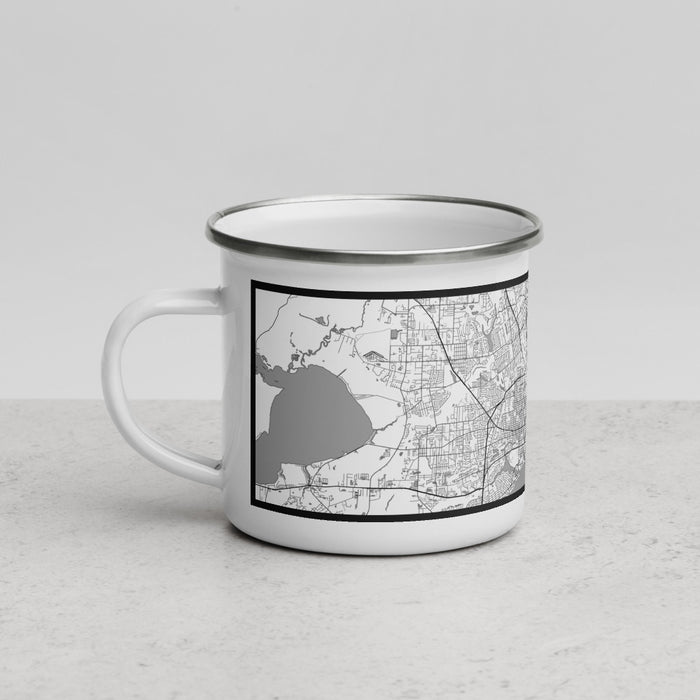 Left View Custom Pensacola Florida Map Enamel Mug in Classic